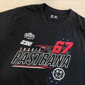 Travis Pastrana Daytona 500 T-Shirt Men's 3XL Black 100% Cotton Short Sleeve‎